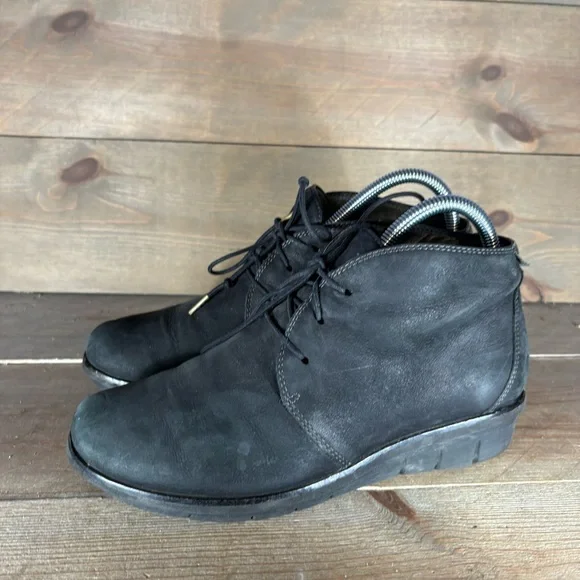 dansko joy womens size 38 shoes black leather comfort chukka boots - Picture 1 of 8